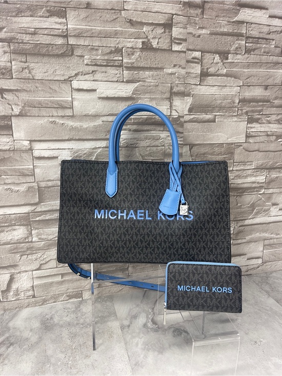 Michael Kors Handbags - Michael Kors Scarlett Medium Satchel & Matching Wallet South Pacific Blue